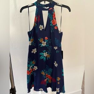 NWT Express Floral Halter Neck Dress